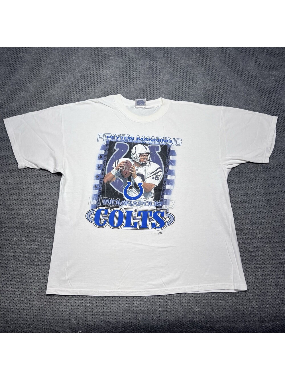 Vintage 2001 Indianapolis Colts Peyton Manning T-Shirt XXL Rare Men’s White